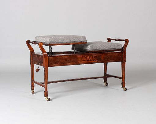 Originale antike Duett Klavierbank, höhenverstellbar, England um 1900 - England
Palisander u.a.
Edwardian, frühes 20. Jhdt.