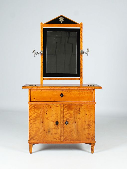 Antique Dressing Table with Mirror, Birch, Biedermeier c. 1820 - Northern Germany
Birch
Biedermeier around 1820