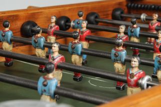 Vintage foosball table