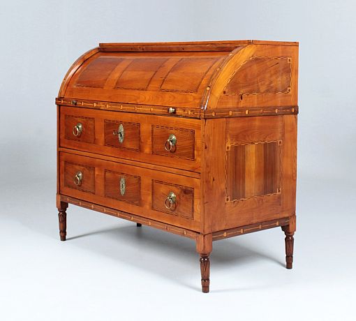 Klassizistischer Zylindersekretär, Louis XVI Schreibtisch, Kirsche - Bayern
Kirschbaum u.a.
Klassizismus um 1790