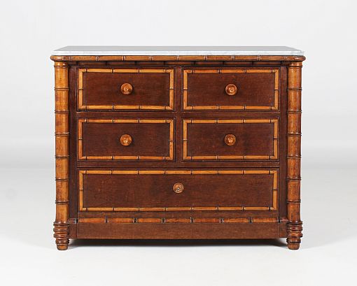 Cassettiera antica, piano in marmo, bambù, storicismo, XIX secolo - Vienna (?)
Acero palmato, faggio
seconda metà del XIX secolo