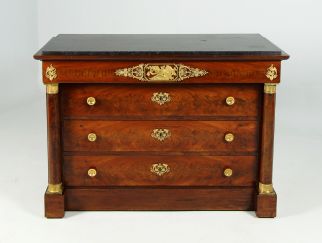 Commode Empire en acajou