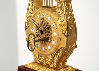 Antique bronze clock