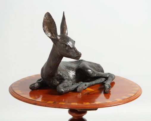 Bronze sculpture, lying fawn, Kurt Arentz - Germany
Bronze
1990s