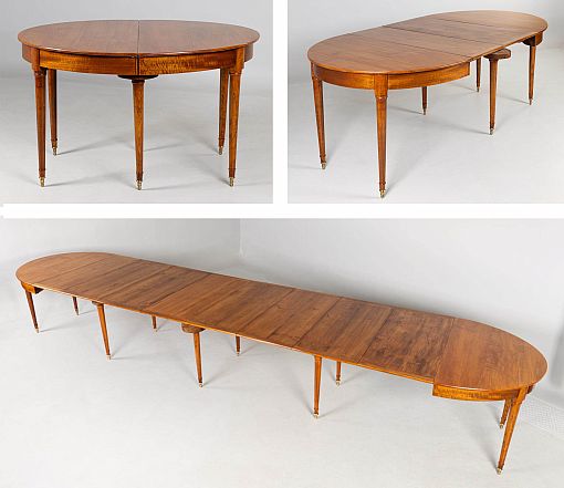 Ancienne table à manger Biedermeier, cerise, 5 mètres, milieu du 19ème - Sud-ouest de lAllemagne
Cerise
Milieu du 19e siècle