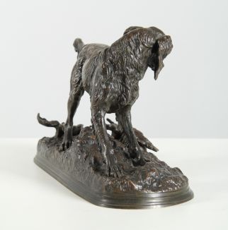 Jules Moigniez Bronze chien de chasse