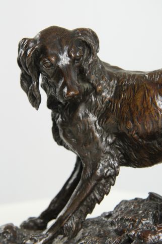 Jules Moigniez Bronze chien de chasse