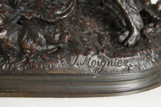 Jules Moigniez Bronze chien de chasse
