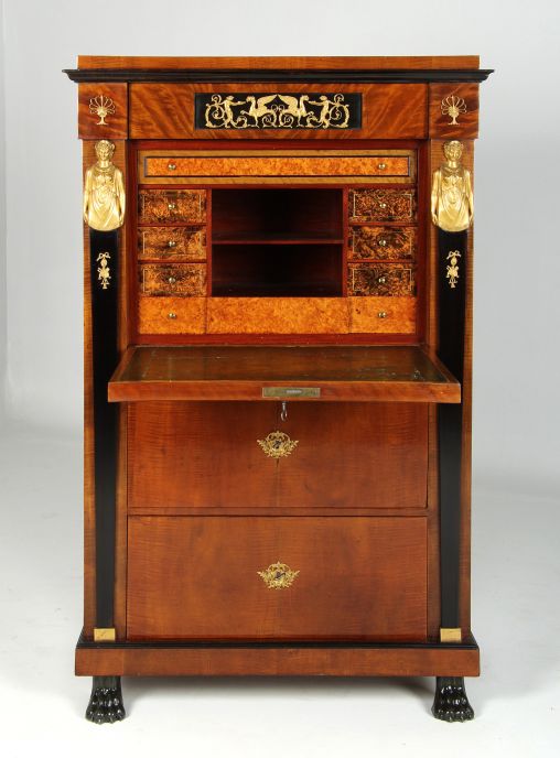 Small antique secretary, Berlin Biedermeier around 1800 - Berlin
Curly maple and others
around 1810