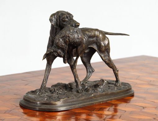 Antique bronze figure, hunting dog by Pierre Jules Mene, 19th century - France
Bronze
around 1870