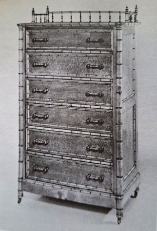 Cassettiera alta in finto bambù