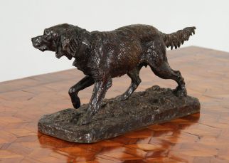 Bronze dog by P J Mene