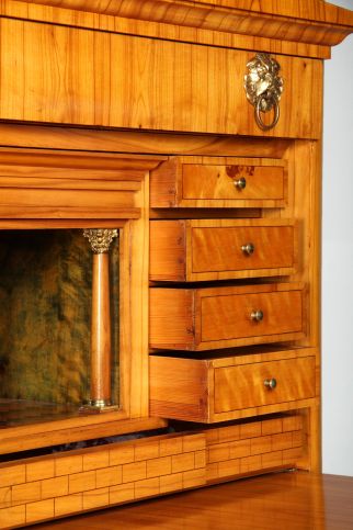 Kirschholz Biedermeier Sekretär mit Geheimfach