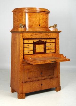 Antiker Biedermeier Sekretär Birke Berlin um 1825