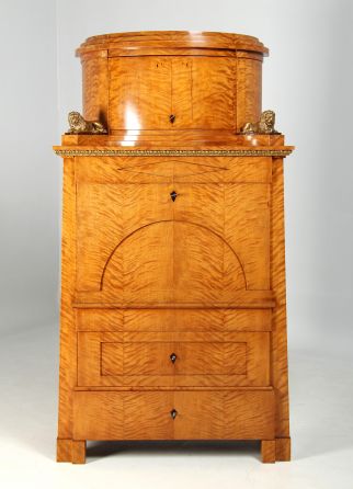 Antiker Biedermeier Sekretär Birke Berlin um 1825