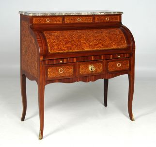 Bureau de dame antique cylindrebureau avec placage d