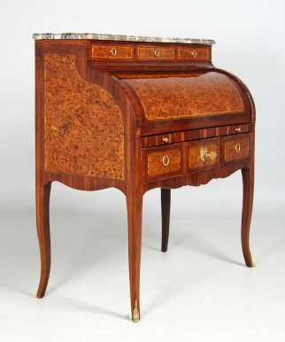 Bureau de dame antique cylindrebureau avec placage d
