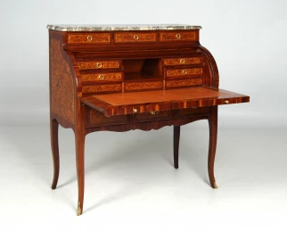 Bureau de dame antique cylindrebureau avec placage d