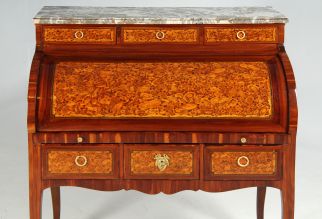 Bureau de dame antique cylindrebureau avec placage d
