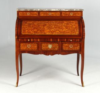 Bureau de dame antique cylindrebureau avec placage d