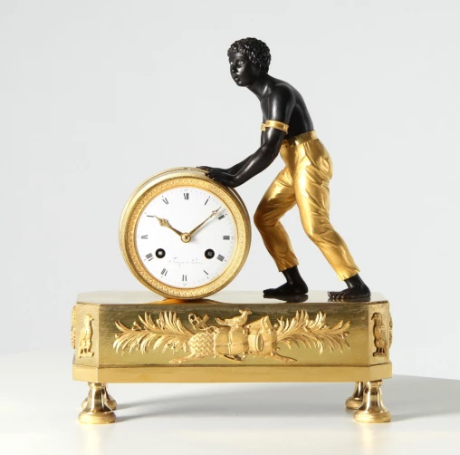 Antique fire-gilt Empire clock, Pendule au Noir Negre, Paris, 1810 - Paris
fire-gilt bronze
early 19th century