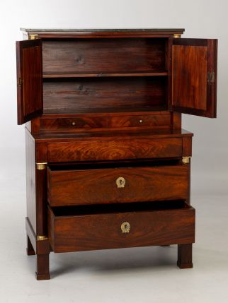 Commode Empire en acajou