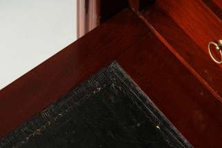 old leather writing surface