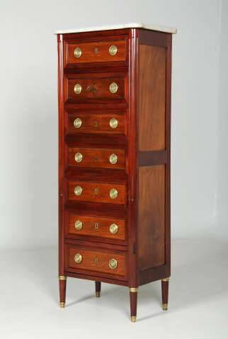 Very narrow antique secretary 50 cm