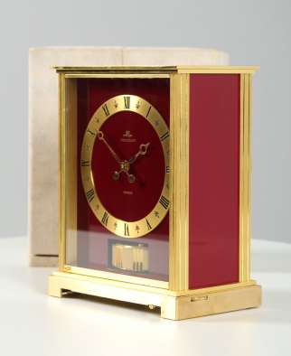 Horloge de table Atmos de Jaeger LeCoultre avec boîte d