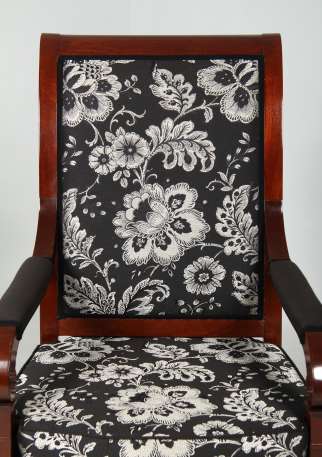 Upholstery of antique armchairs