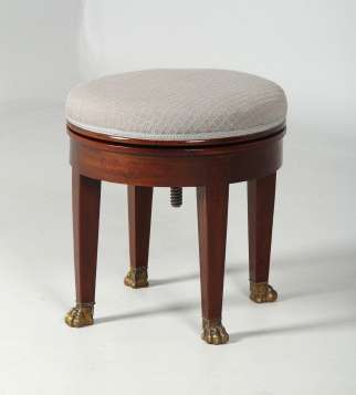 Antique Empire piano stool