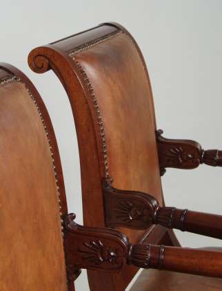 Rückenlehne antiker Empire Sessel