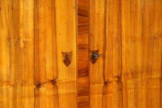 Large Biedermeier walnut wardrobe around 1830
