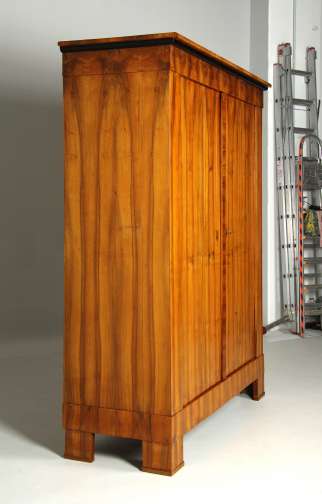 Large Biedermeier walnut wardrobe around 1820