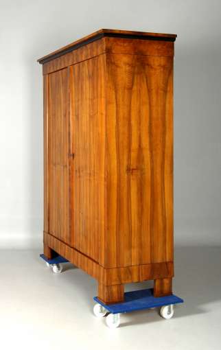 Large Biedermeier walnut wardrobe around 1820