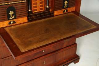 Biedermeier Sekretär originales Leder