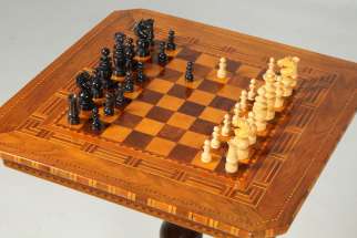 Antique chess table