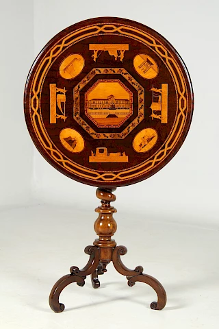 <p>Inghilterra<br />
Palissandro, acero<br />
Metà del XIX secolo</p>