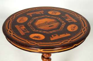 Inlaid table, England, 19th century