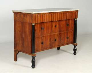 Italienische neoklassizistische Empire Biedermeier Kommode Nussbaum um 1830